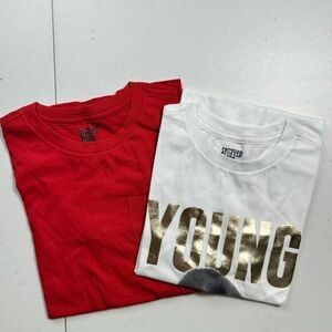 NWOT Spotted Zebra Boys Kids 2 Short Sleeve Graphic Tee Shirts  - Size M